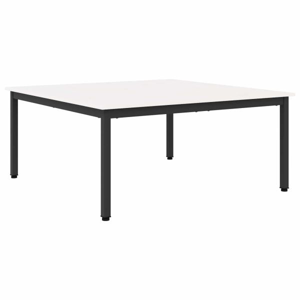 Масичка за кафе Бяло 100 x 100 x 45 cm Солидно борово дърво