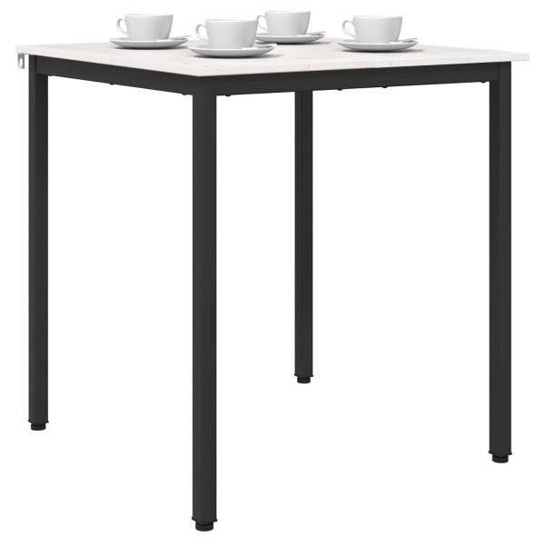 Трапезна маса Бяло 70 x 70 x 75 cm Солидно борово дърво