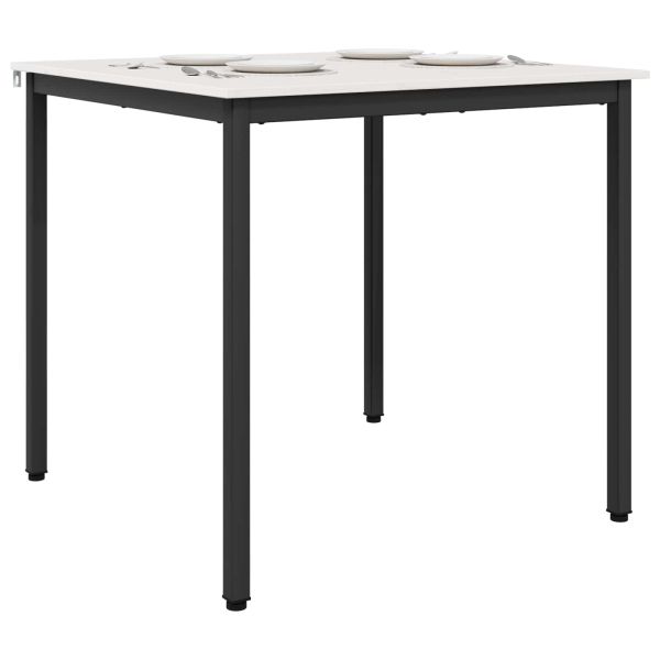 Трапезна маса Бяло 80 x 80 x 75 cm Солидно борово дърво