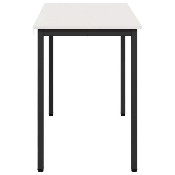 Трапезна маса Бяло 110 x 55 x 75 cm Солидно борово дърво