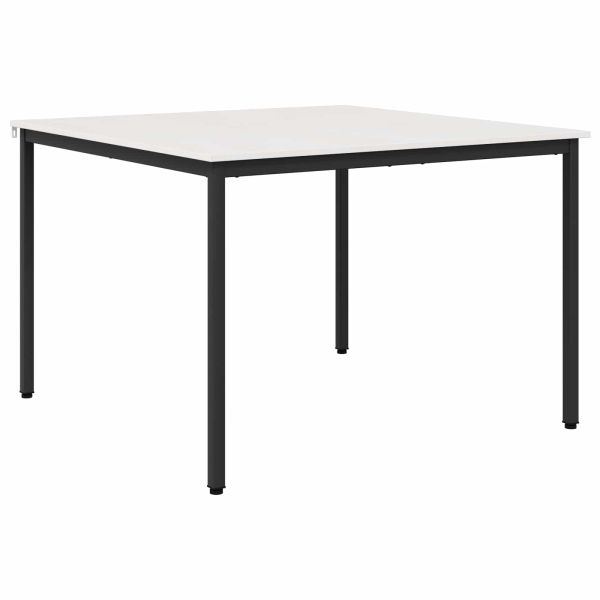 Трапезна маса Бяло 110 x 110 x 75 cm Солидно борово дърво