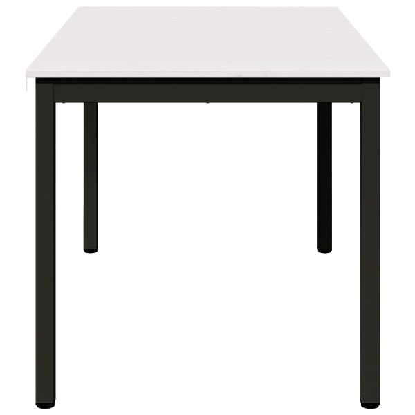 Трапезна маса Бяло 140 x 80 x 75 cm Солидно борово дърво