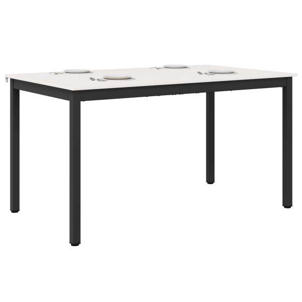 Трапезна маса Бяло 150 x 90 x 75 cm Солидно борово дърво
