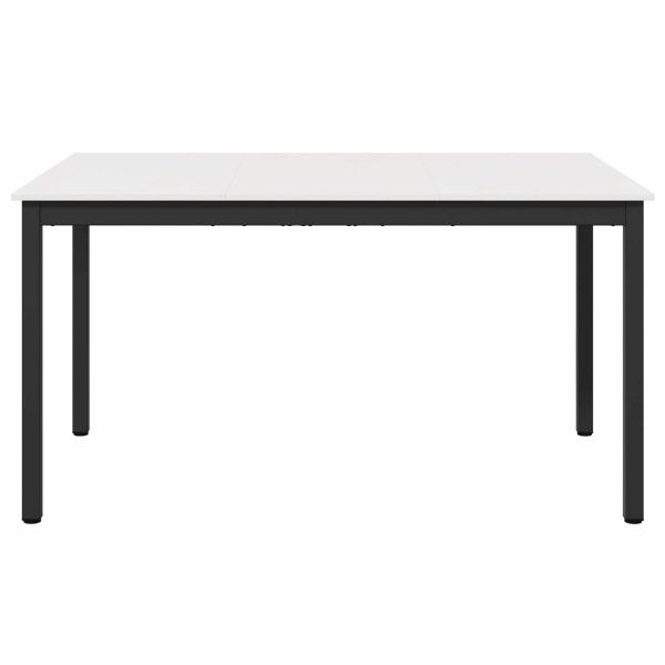 Трапезна маса Бяло 150 x 90 x 75 cm Солидно борово дърво