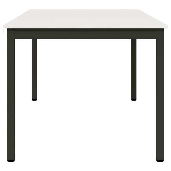 Трапезна маса Бяло 180 x 90 x 75 cm Солидно борово дърво