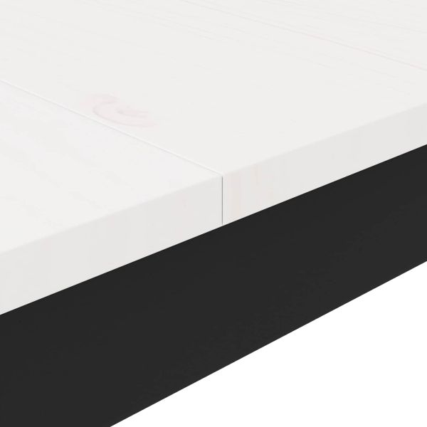 Бар маса Бяло 150 x 80 x 105 см Солидно борово дърво