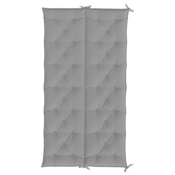 Възглавница за градинска пейка сива 200x(50+50)x7 см оксфорд