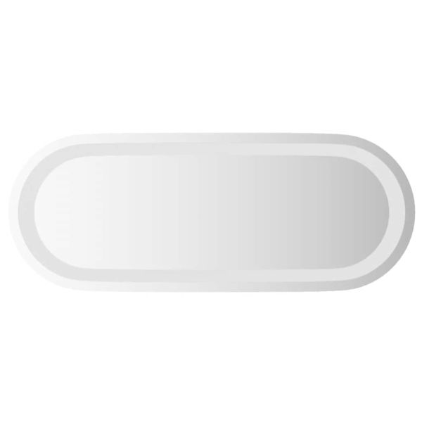 LED огледало за баня, 50x20 см, овално