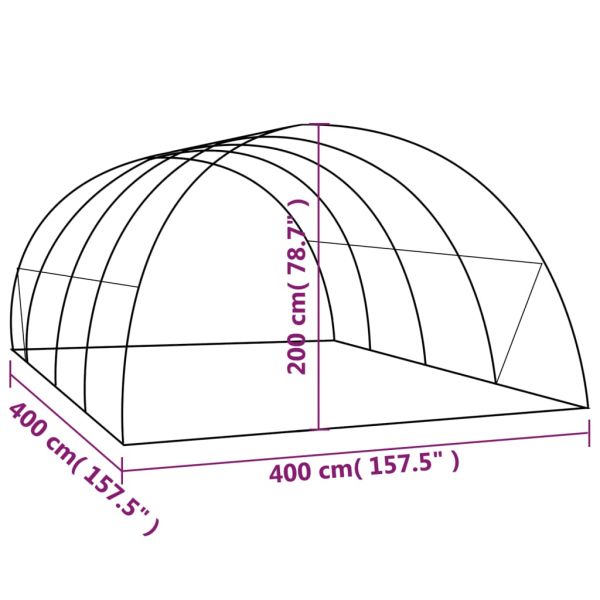 Оранжерия 16 м² 4x4x2 м
