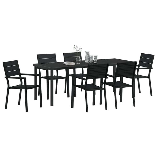 Комплект за хранене в градината 7 pcs Черно