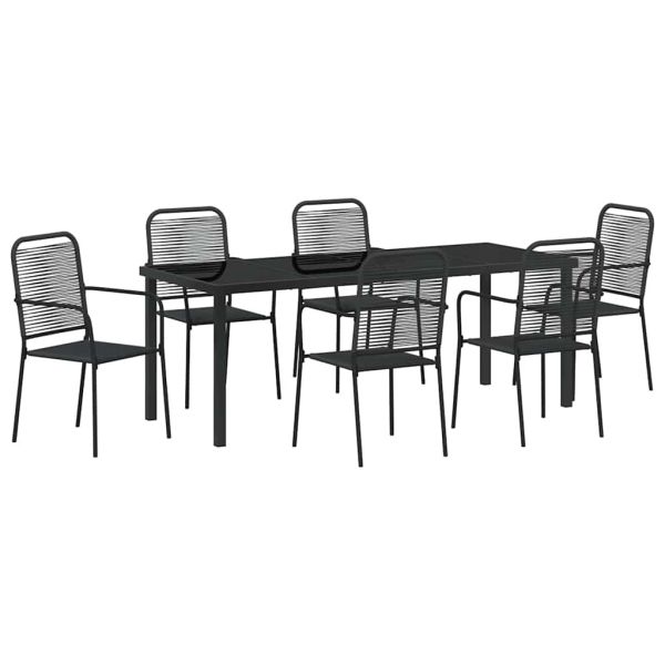 Комплект за хранене в градината 7 pcs Черно