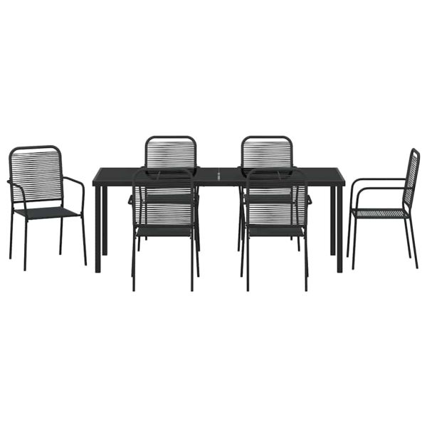 Комплект за хранене в градината 7 pcs Черно
