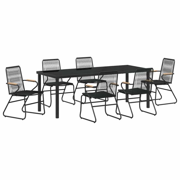 Комплект за хранене в градината 7 pcs Черно