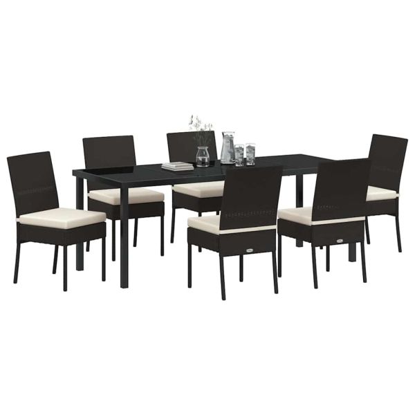 Комплект за хранене в градината 7 pcs Черно