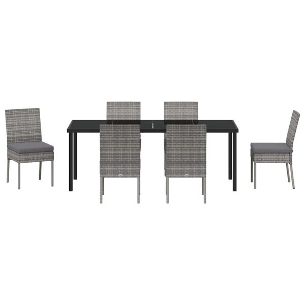 Комплект за хранене в градината 7 pcs Сив