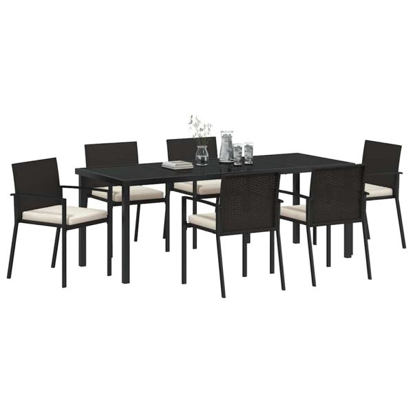 Комплект за хранене в градината 7 pcs Черно