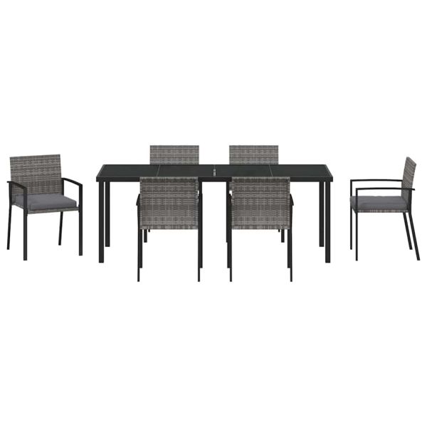 Комплект за хранене в градината 6 pcs Сив