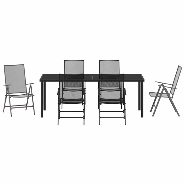 Комплект за хранене в градината 7 pcs Антрацит