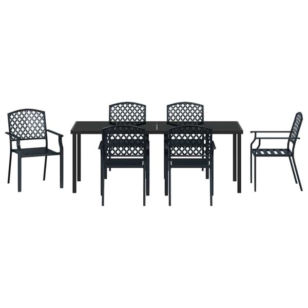 Комплект за хранене в градината 7 pcs Антрацит