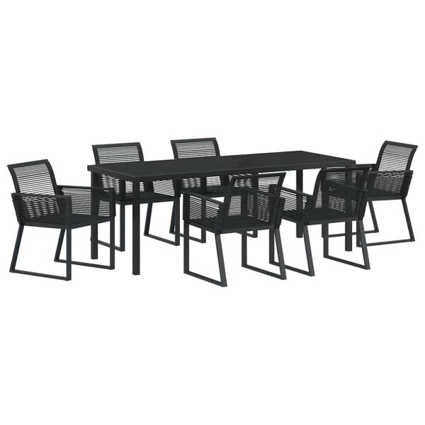 Комплект за хранене в градината 7 pcs Черно
