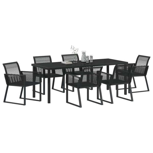 Комплект за хранене в градината 7 pcs Черно