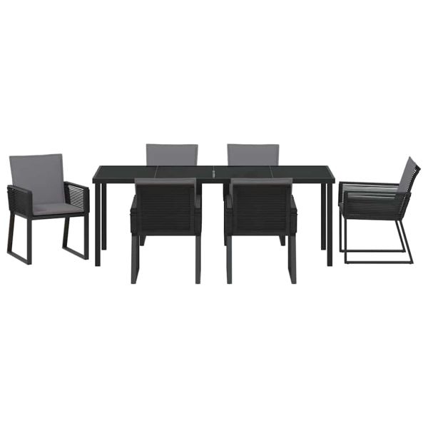 Комплект за хранене в градината 7 pcs Черно