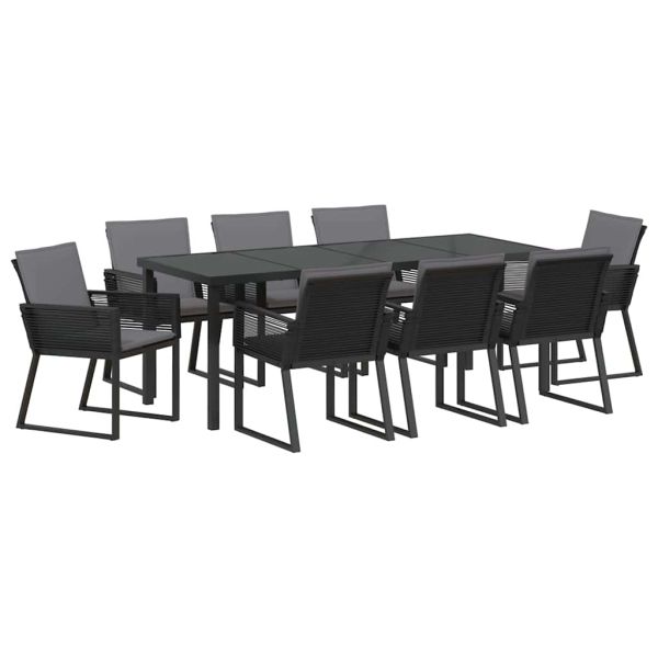 Комплект за хранене в градината 9 pcs Черно