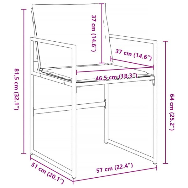 Комплект за хранене в градината 9 pcs Черно 200 x 80 x 73 см