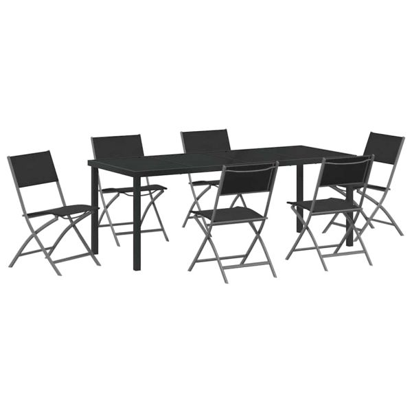 Комплект за хранене в градината 7 pcs Черно