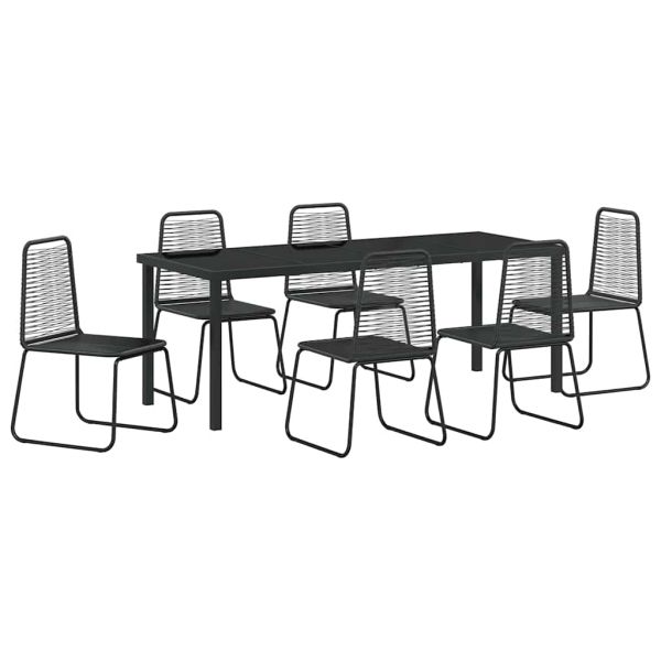 Комплект за хранене в градината 7 pcs Черно