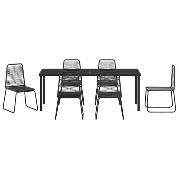 Комплект за хранене в градината 7 pcs Черно