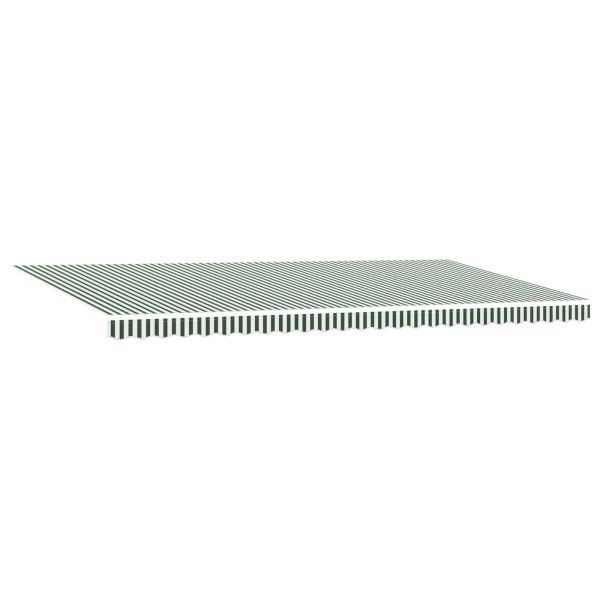 Прибираща се тента Зелен и бял 600 × 350 cm