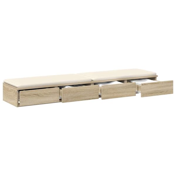 Чекмеджета за легло с чекмедже Сонома дъб 135 x 36,5 x 16,5 см