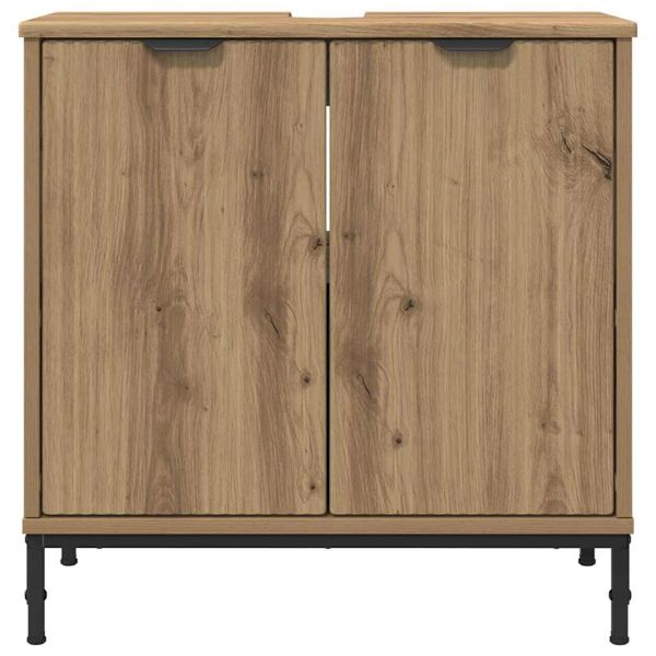 Шкаф за мивка в баня Дъб 60,5 x 33,5 x 61 см Инженерно дърво