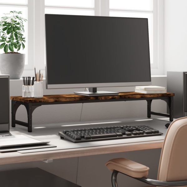 Поставка за монитор, опушен дъб, 85x23x15,5 см, инженерно дърво