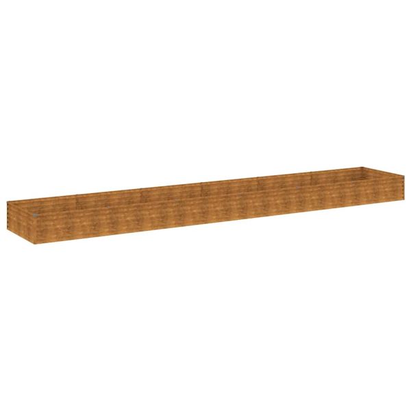 Градинска повдигната леха 579x100x36 см кортенова стомана