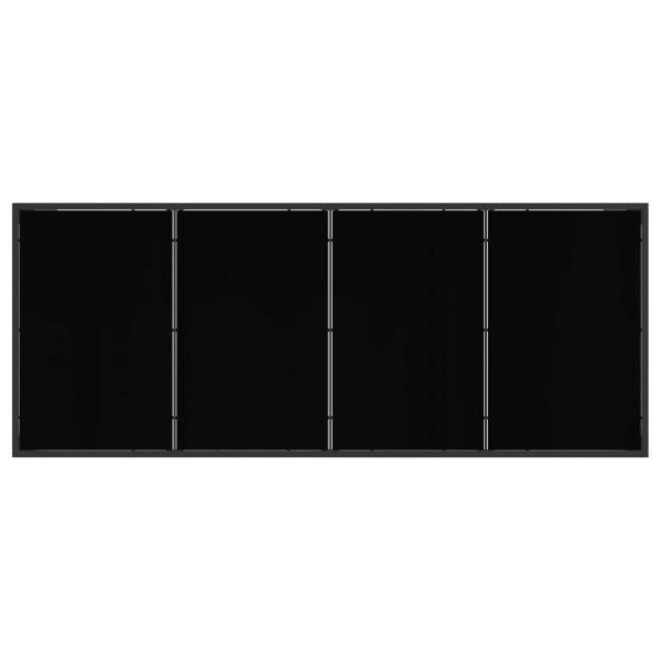 Комплект за външни мебели 7 pcs Черно и антрацит Textilene