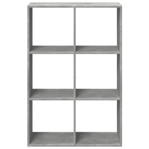 Разделител за стая / библиотека, бетонно сив, 69,5x29x103,5 см