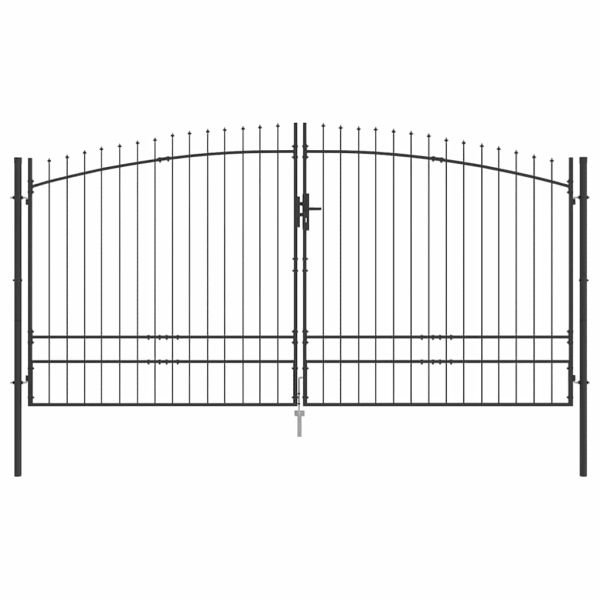 Двойна порта с заключване Woerden Сив 400 x 249,5 см Стомана