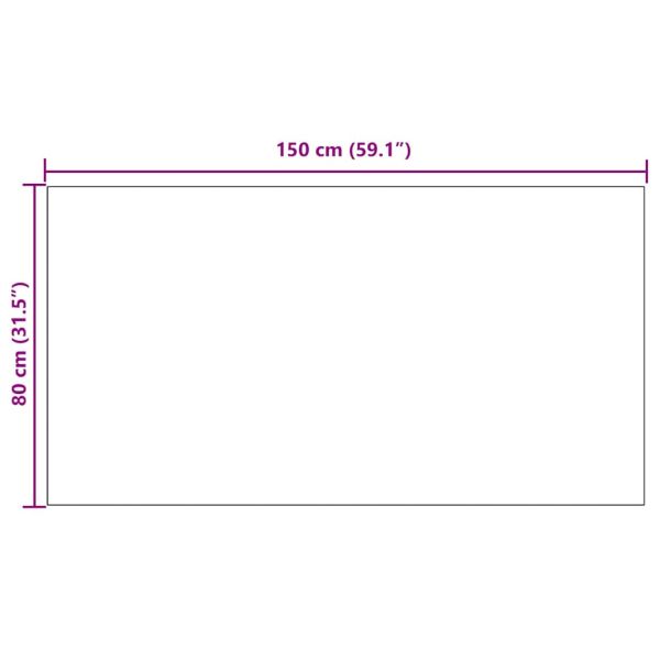 Килим пътека Светлосиво 80 x 150 cm текстил
