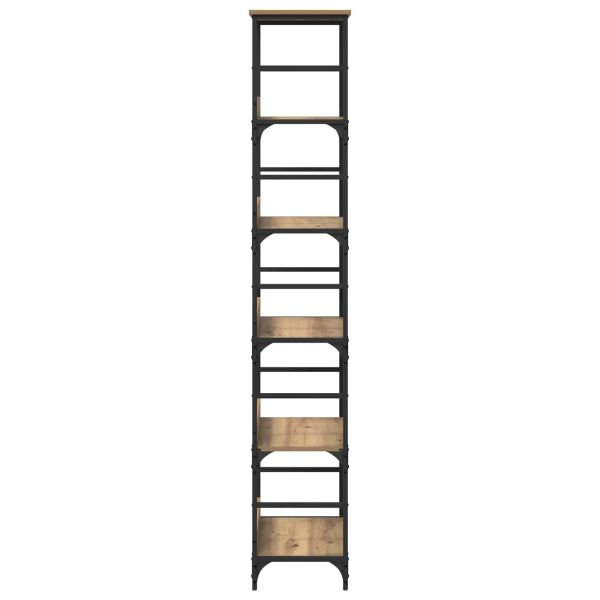Рафт за книги Дъб 50 x 33 x 188,5 см Инженерно дърво