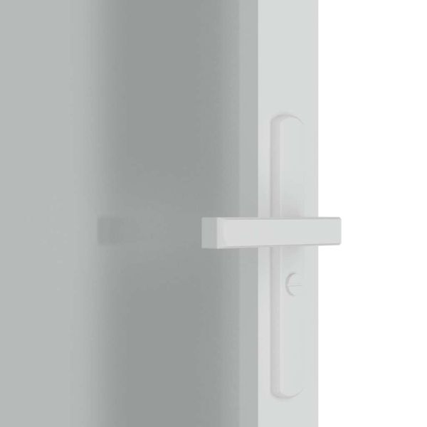 Интериорна врата 93x201,5 см бял мат стъкло и алуминий
