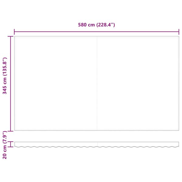 Прибираща се тента Многоцветен 600 × 350 cm