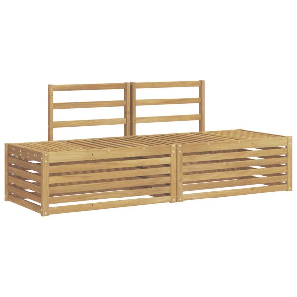 Комплект дивани за открито 3 Брой Бяло 182,5 x 63 x 73 см