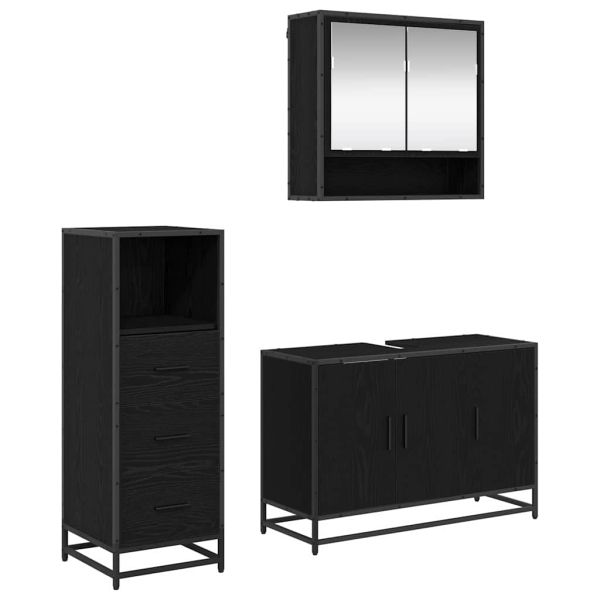 Комплект мебели за баня 2 pcs Старо дърво Инженерно дърво