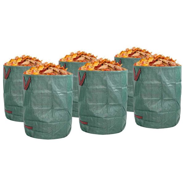 Чували за градински отпадъци 12 pcs Зелен 66 x 66 x 83,5 см