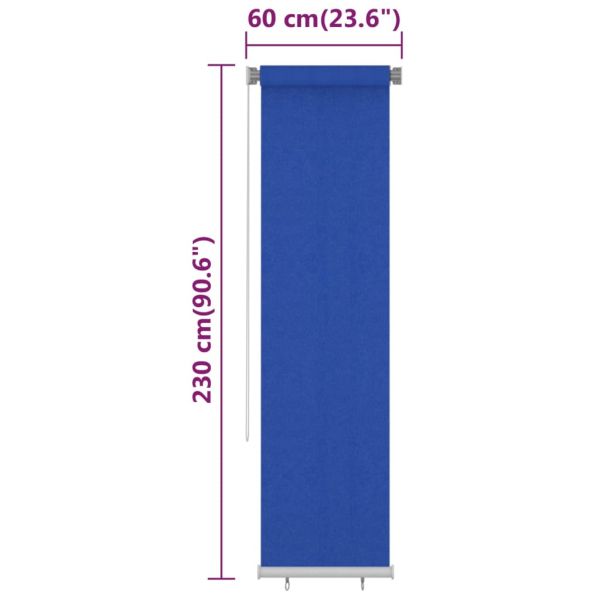 Външна роло щора, 60x230 см, синя, HDPE