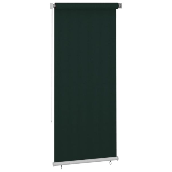 Външна ролетна щора, 105(Ш)x230(В) см, тъмнозелена, HDPE