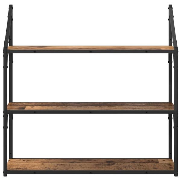 Стенен рафт Старо дърво 80 x 21 x 78,5 cm Инженерно дърво