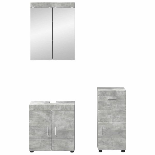 Комплект мебели за баня TULUM 3 pcs Циментено сиво